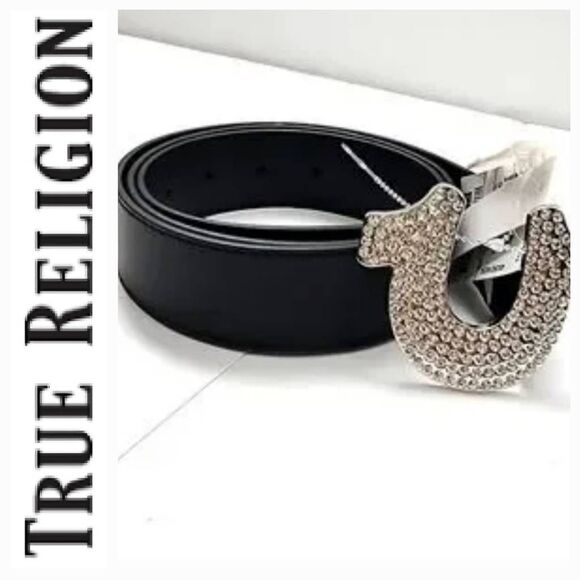 True Religion Rhinestone Horseshoe Buckle Belt main image 4